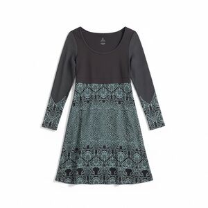prAna Holly‎ Long Sleeve Dress Women’s Small Empire Waist Patterned